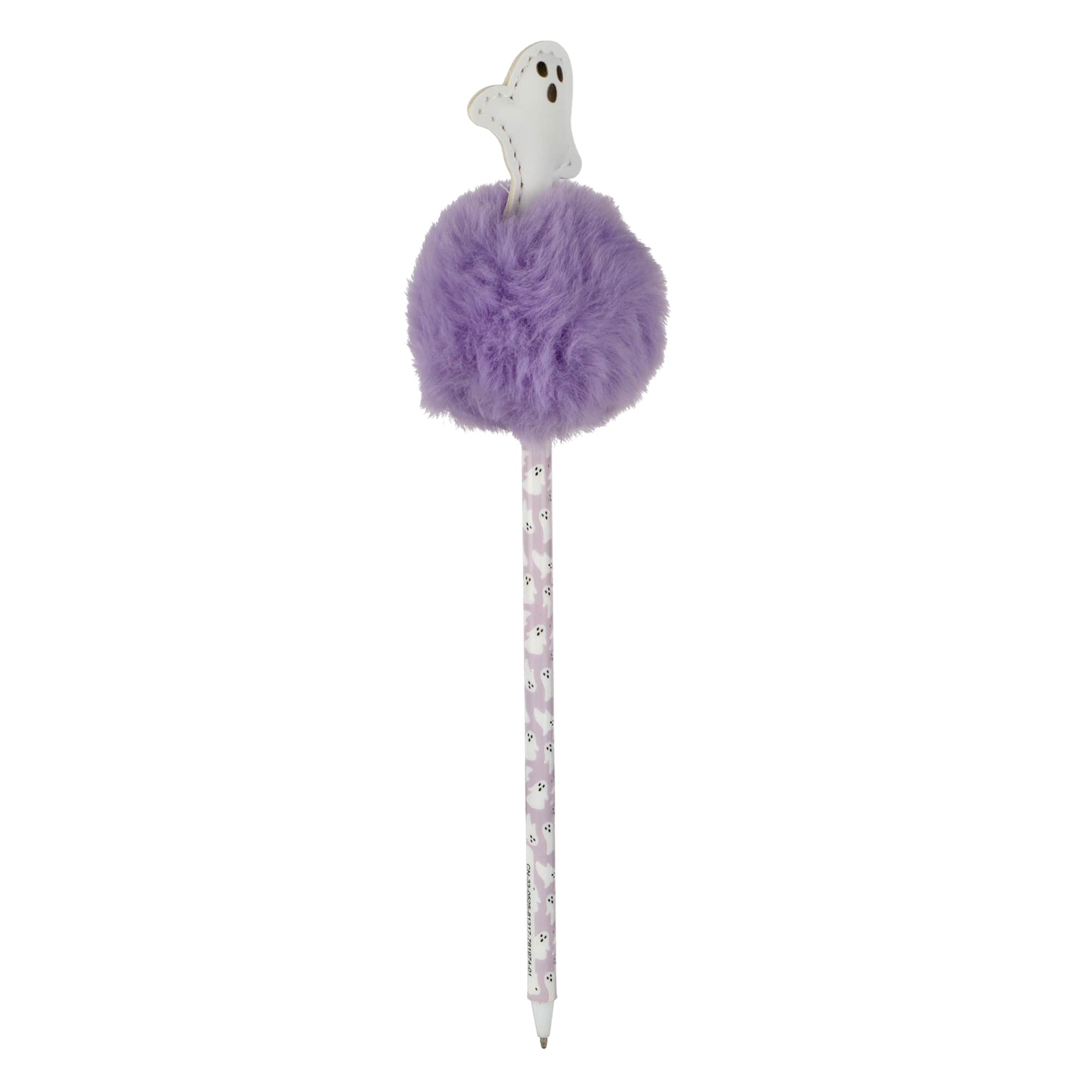 8" Purple Ghost Pom Pom Pen by Creatology™